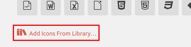 ライブラリを追加するAdd Icons From Library...