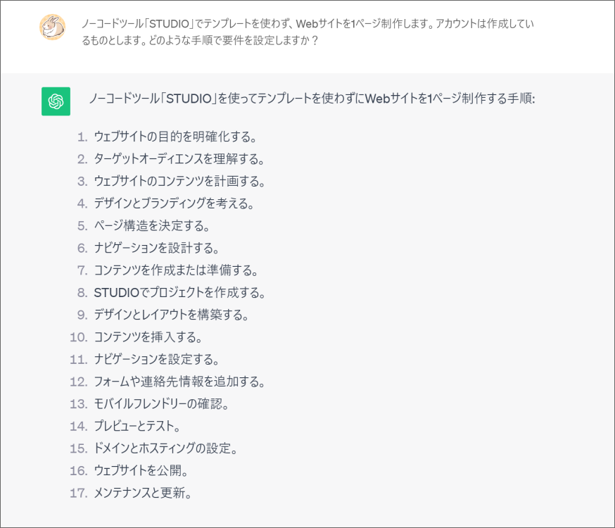 ChatGPTによる制作の流れ